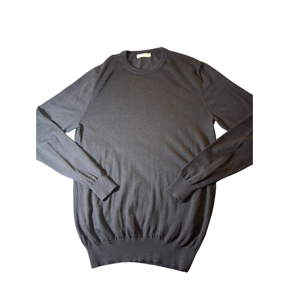 Suitsupply Mens Merino Wool Crewneck Sweater Navy Blue Size M SW15101